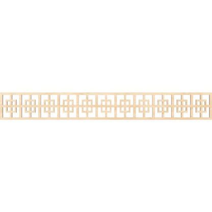 46 1/4"W x 6"H x 1/4"T Cambridge Fretwork Moulding, Birch - color: Birch, size: 6-in. H x 0.25-in. T