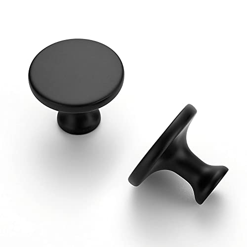 Ravinte Matte Black Round Kitchen Cabinet Knobs Pulls 1-1/4 Inch 30 Pack - color: Matte Black