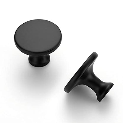 Ravinte Matte Black Round Kitchen Cabinet Knobs Pulls 1-1/4 Inch 30 Pack - color: Matte Black