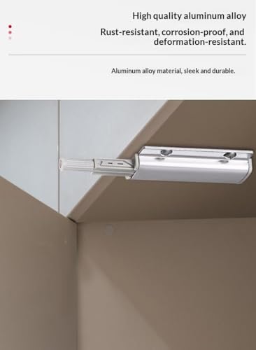 4-Pcs Magnetic Push-to-Open Cabinet Latches, Silver - color: Silver-4pcs