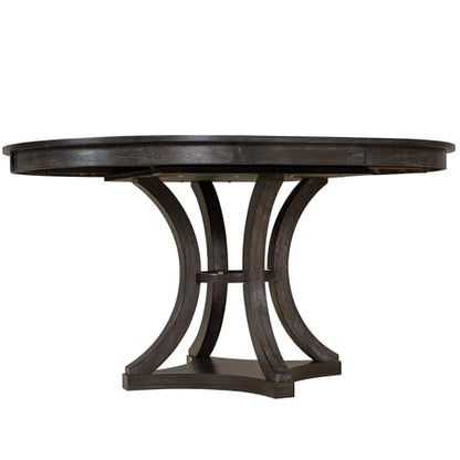 Dining Chair and Extendable Table Set, 5-Piece, Espresso Wood - color: Espresso