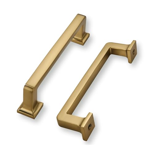 khtumeware 2 Pack Champagne Bronze Cabinet Pulls, 3-3/4 Inch(96mm) Hole Centers Cabinet Handles Kitchen Hardware Straight Bar for Cabinets and Drawer Pulls - color: Champagne Bronze, size: 3-3/4"(96mm) Hole Center, style: 2-pack