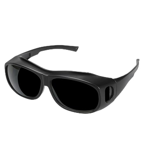 HARFINGTON Welding Safety Glasses IR PPE Protective Glasses Lens CE Certified Protective Welding Eyewear - color: Black, size: Shade 8