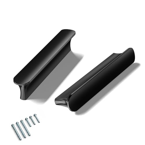 Cobbe 10 Pack Black Cabinet Handles 3 inch (76mm) Hole Centers - color: Black 10 Pack, size: 3" hole center spacing