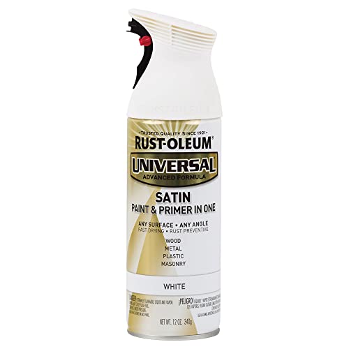 Rust-Oleum Universal All Surface Spray Paint, Satin White - color: White, size: 12 Ounce (Pack of 1)