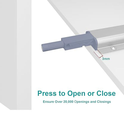 9 Pack Magnetic Push Open Cabinet Latch Heavy Duty Catch Hidden Door - size: 9 Pcs Single Push Latch