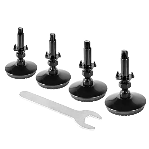 M8 Leveling Feet with 4-Pronged Nut, Adjustable Leg Levelers Heavy Duty Furniture Levelers, M8 Furniture Legs with 2" Thread Length for Cabinet Sofa Table Chair Raiser - Black, 4 Set - color: Black, size: M8 x 50mm