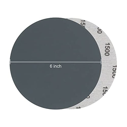 VIBRATITE 1500 Grit 6 Inch Hook & Loop Sanding Discs, 30PCS - size: 6 Inch (1500 Grit)