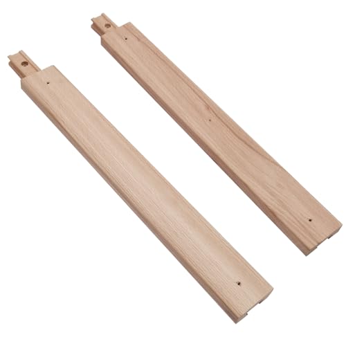 Wooden Drawer Slides 16 Inches Classic Wood Center Guide Track with Slide Glides (1 pcs) - size: 1 Piece