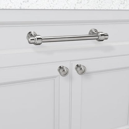 10 Pack 6-1/4 Inch(160mm) Kitchen Cabinet Handles Brushed Satin Nickel Cabinet Pulls Silvery Drawer Pulls Zinc Alloy Kitchen Hardware - color: Brushed Satin Nickel, size: 6-1/4'' Hole Center(160mm)