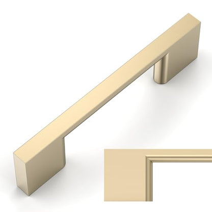 Amerdeco 10 Pack Brushed Brass Cabinet Pulls 3" - color: Brushed Brass, size: 3" hole center