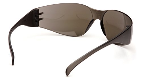 Pyramex Intruder Safety Eyewear Clear Frame Full Foam Padding Clear Anti-Fog Lens - color: Blue Mirror Lens/Blue Mirror Frame, style: Standard