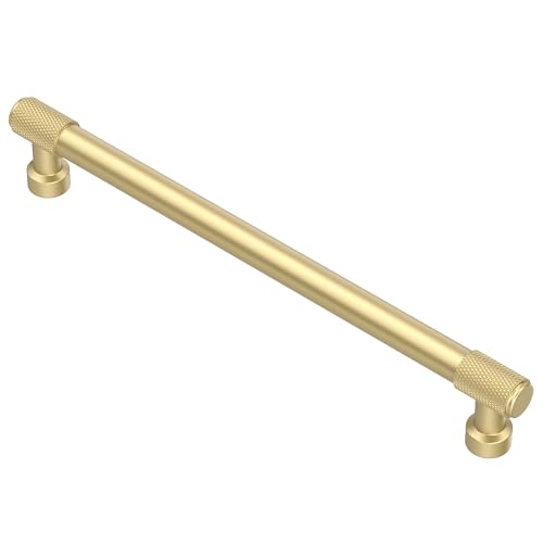 Alzassbg 7-1/2" Brushed Gold Cabinet Pulls and Handles 10 Pack, AL3017MGP - color: Brushed Gold, size: 7-1/2" Hole Center