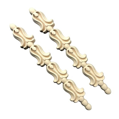 WoodUbend WUB1377 Pack of 2 Decorative Drops - Wood Appliques - Heat Bendable & Flexible Onlays 20x3cm - DIY Craft, Furniture & Home Decor - Easy to Apply & Paint - Reusable Decorative Decals - size: WUB1377