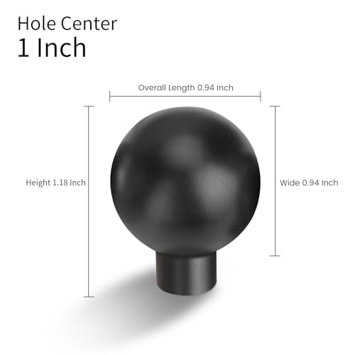 Lardmon 3 Pack Matte Black Cabinet Knobs Drawer Knobs 1 Inch(25mm) Diameter Modern Single Hole Cabinet Pulls Solid Kitchen Knobs Cabinet Handles Heavy Duty Kitchen Hardware for Dresser - color: Matte Black, size: Knob