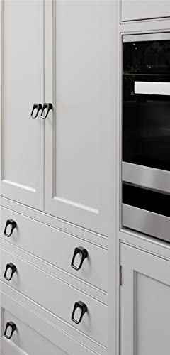 Goo-Ki Matt Black Cabinet Pulls with 0.6'' (16MM) Hole Centers,Modern Zinc Alloy Drawer Pulls for Drawer,Wardrobe,Cupboard,6 Pack… - color: Black, size: 0.6'' HOLE CENTERS