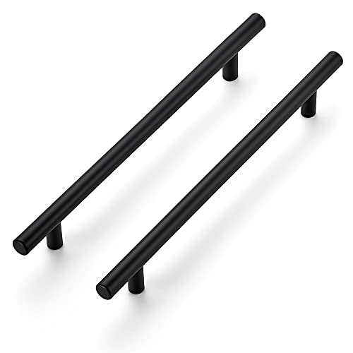 Ravinte Cabinet Pulls,10" Length,7-1/2" Hole Center,Matte Black,5 Pack - color: Matte Black