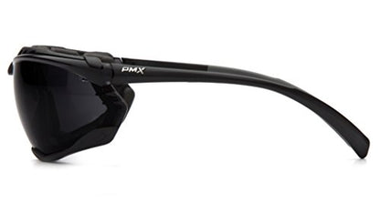 Pyramex Proximity Safety Glasses Eye Protection, Amber H2X Anti-Fog - color: Dark Gray H2max Anti-fog Lens/ Black Frame