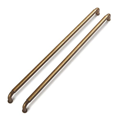 Goo-Ki 6 Pack 12-3/5 Inch （320mm） Hole Center Cabinet Pulls Antique Brass Zinc Alloy Kitchen Drawer Pulls Drawer Handles 13.05 Inch Length 2201-GT-320 - color: Antique Brass, size: 12-3/5 inch Hole Centers