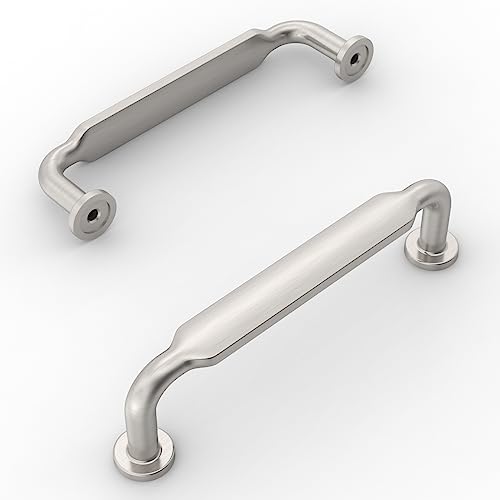 Amerdeco 10 Pack Brushed Satin Nickel Cabinet Pulls 3" - color: Brushed Satin Nickel, size: 3" hole center, style: 10 Pack