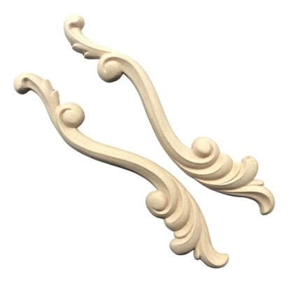 Woodubend WUBX1019 Set of Scrolls 25.5x5.5cmWood Appliques - Heat Bendable & Flexible Onlays - DIY Craft, Furniture & Home Decor - Easy to Apply & Paint - Versatile + Reusable - size: WUBX1019