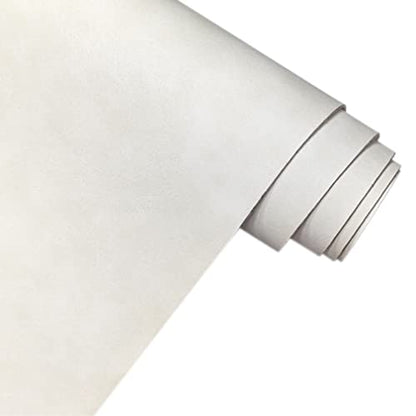 XHT 30 x 135 cm Suede PU Faux Leather Fabric, Soft Smooth Crafts Synthetic Fabric for DIY Handicraft Wallets Bags Making, White - color: White