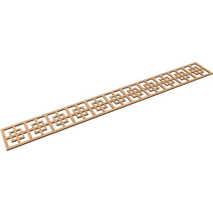 46 1/4"W x 6"H x 1/4"T Cambridge Fretwork Moulding, Maple - color: Maple, size: 6-in. H x 0.25-in. T