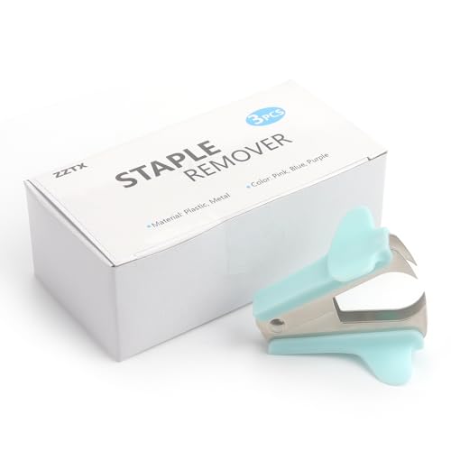 ZZTX 3 Pack Staple Remover (Pink, Blue, Purple) - color: Pink, Blue, Purple