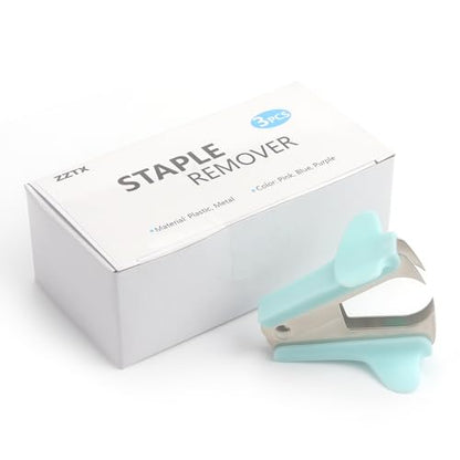 ZZTX 3 Pack Staple Remover (Pink, Blue, Purple) - color: Pink, Blue, Purple