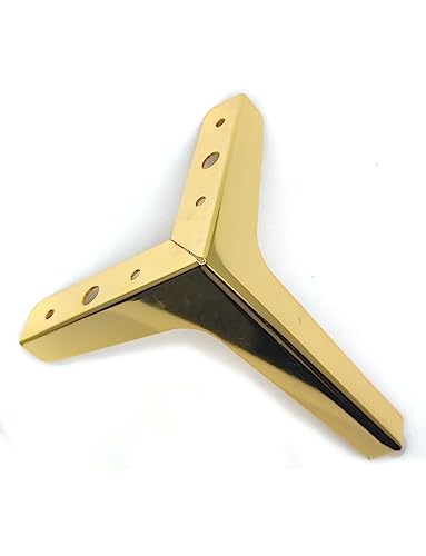Modern Gold Metal Furniture Legs, 7 Inch Table Legs for Couch Bed Cabinet Cupboard,Modern Furniture Feet,Set of 4(7" Height,Gold) - color: Gold, size: 6.7"/17cm