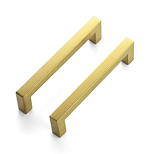 Ravinte Gold Cabinet Handles Cabinet Pulls, 5 Inch CC, 10 Pack - color: Gold, size: 5 Inch Hole Center