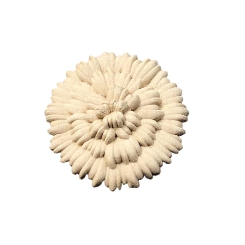 WoodUbend WUB0356 Flat Carnation - Floral Appliques - Heat Bendable & Flexible Wood Onlays 5x5cm - DIY Craft, Furniture & Home Decor - Easy to Apply & Paint - Reusable & Decorative (5 Pack) - size: WUB0356