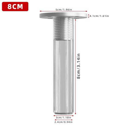 Acrylic Furniture Legs Sofa Legs Four Suits Transparent Furniture feet can be Used in Sofas, cabinets, Tables and Other Scenes,8cm, About 3.15 inches. - size: yakeli8cm
