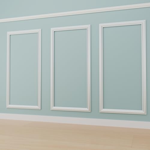 3 Set Panels Peel and Stick Premade Wainscoting Accent Wall Panels for Interior Wall Decor Easy DIY Build and Picture Frame Door Decor (12 x 24 in) - color: 12 x 24 in