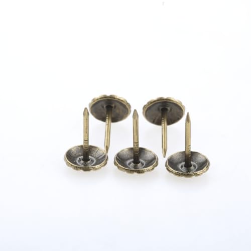 dophee 200Pcs Decorative Upholstery Tacks Nails 7/16 Inch, Antique Bronze - color: Antique Bronze