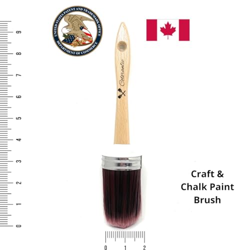 Colorantic | Oval Chalk Paint Brush for Milk Paint | Round Paint Brushes Furniture Painting | Best Soft DIY Chalky Blending Brush DIY - 2 Inch (no10) - size: 2 inch