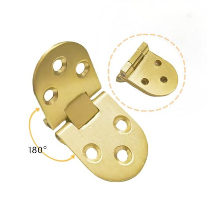 2pcs Solid Brass Hinges, Door Hinge Brass flip Hinges, Folding Tabletop Concealed Hinges, Furniture Hardware with Screws (L:2.82in(71.6mm)-2Pcs) - size: L:2.82in(71.6mm)-2Pcs