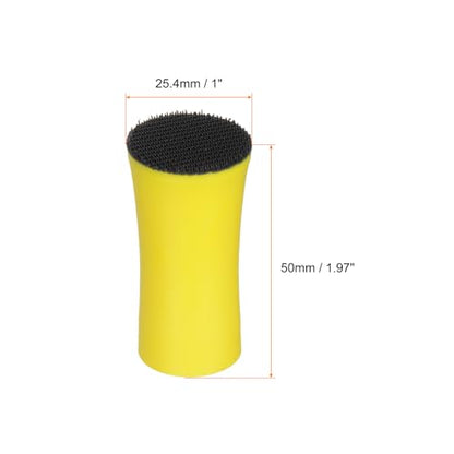 HARFINGTON 3pcs 1-Inch Hand Sanding Blocks Round for 1" Hook and Loop Discs Sandpapers for Wood Metal Mirror Car Polishing