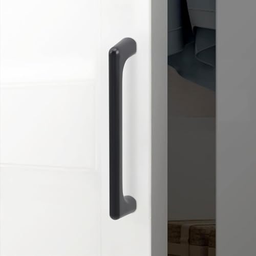 10 Pack 3.75 inch Matte Black Kitchen Cabinet Handles - color: Matte Black, size: 3-3/4 inch Hole Center
