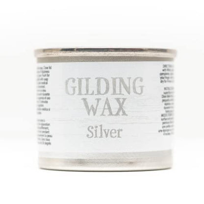 Dixie Belle Gilding Wax - Oil-Based Metallic Luxury Luster for Sheen, Shimmer on DIY Projects - Detail Enhancer for Furniture, Hardware, Wood - color: Silver