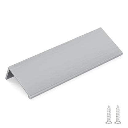 Goldenwarm 10 Pack 3-3/4in Brushed Nickel Finger Edge Pulls for Cabinets - color: Brushed Nickel, size: 3-3/4in(96mm) Hole Centers