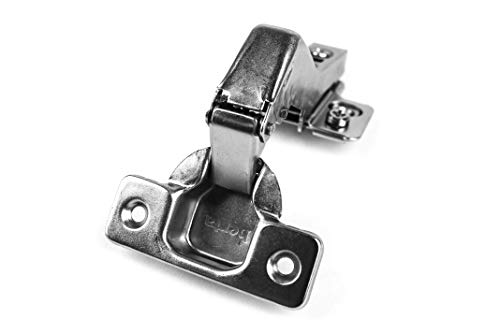Berta, (20 Pieces) 45 Degree Full Overlay Frameless Soft Close 3D Adjustment Corner Clip-On Cabinet Door Hinges with Mounting Screws - size: 20 Pieces