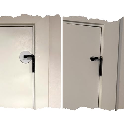 60mm Door Hole Cover Patch & Door Knob Wall Protector | Hinge Pin Stopper Shield, Snow White Micro-Textured Surface, Self-Adhesive Repair Cover with 3M VHB, 4-Pack | 3D Printed in USA