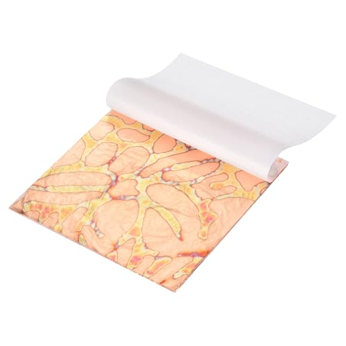 MECCANIXITY 5 Sheet Gold Leaf Sheets, 5.5"x5.5" Imitation Gold Foil Sheets Variegated Booklet Paper for Crafts, Picture Frames, Nails and DIY Arts Decoration,Bronze Coral - color: Bronze Coral