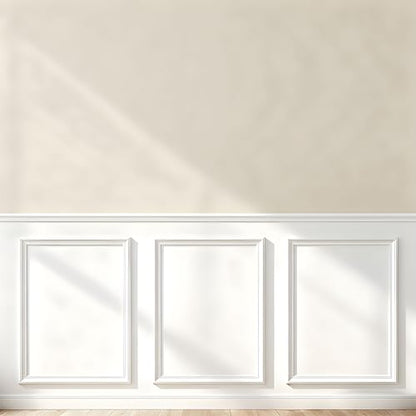 Peel and Stick Wainscoting Panels, 3 Set 20"x27" Wall Molding + 2pcs Chair Rail Trim, Pre-Cut Self Adhesive Premade Molding Panel for Bathroom Hallway Door Nursery Wall, Ready to Assemble