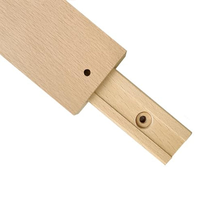 Wood Drawer Slides 18 Inch, Solid Beech Wood Center Guide Track Replacement - size: 17-3/4“