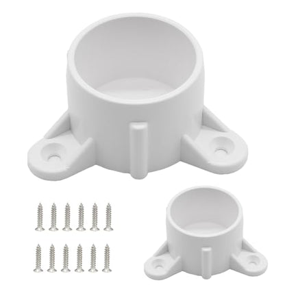 Biaungdo 2 Inch PVC Table Leg Cap Fittings, White, 2 Pcs - color: White (2 Pcs), size: 2 Inch