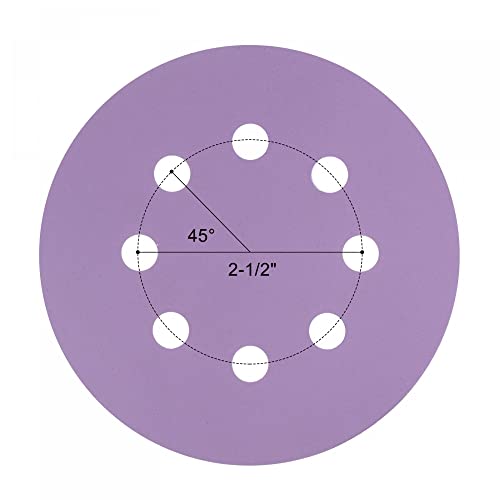 uxcell 15Pcs 5-Inch Purple Sanding Discs 2000 Grits 8 Hole Hook and Loop Professional Aluminum Oxide Sand Paper Wet Dry Polish for Wood Metal Paint Finish - style: 2000 Grit