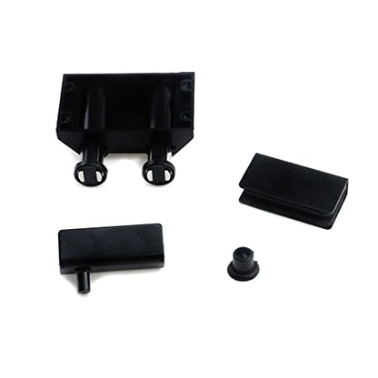 Glass Door Pivot Hinge Glass Door Magnetic Catch with Clamp Set - color: Black