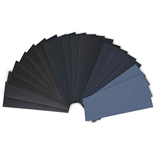 28 Pcs 120 to 3000 Grit Wet Dry Sandpaper Assortment 9 * 3.6 Inches for Automotive Sanding - size: 28 Pcs